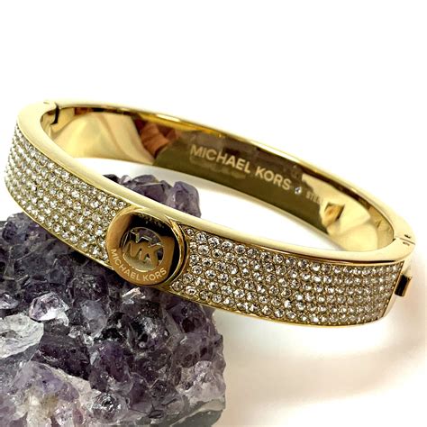 michael kors gold tone hinged bracelet|michael kors gold bracelet sale.